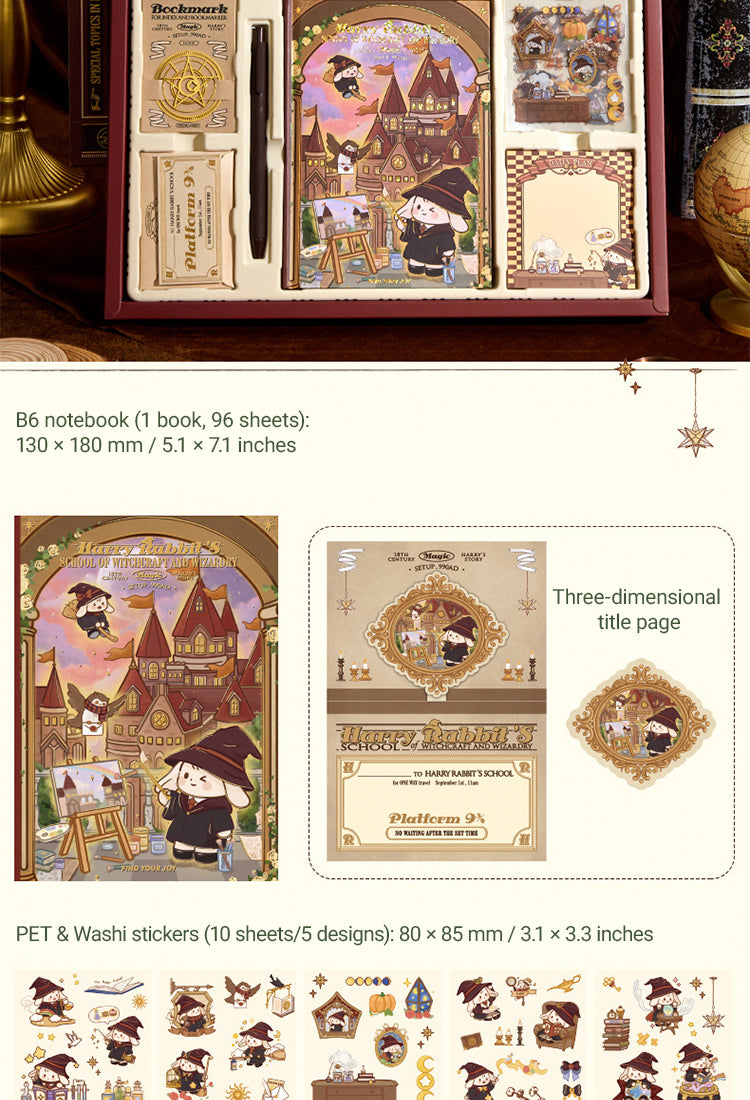 5Harry Rabbit's School of Wizardry Gift Box Journal Set7
