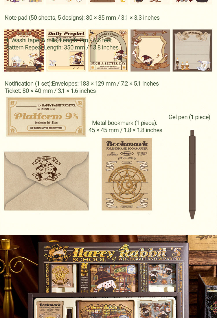 5Harry Rabbit's School of Wizardry Gift Box Journal Set8