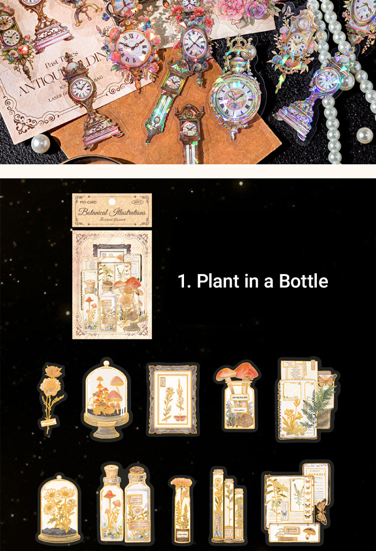 5Household Items PET Stickers - Plant, Bottle, Furniture, Tableware, Window, Clock, Lamp9