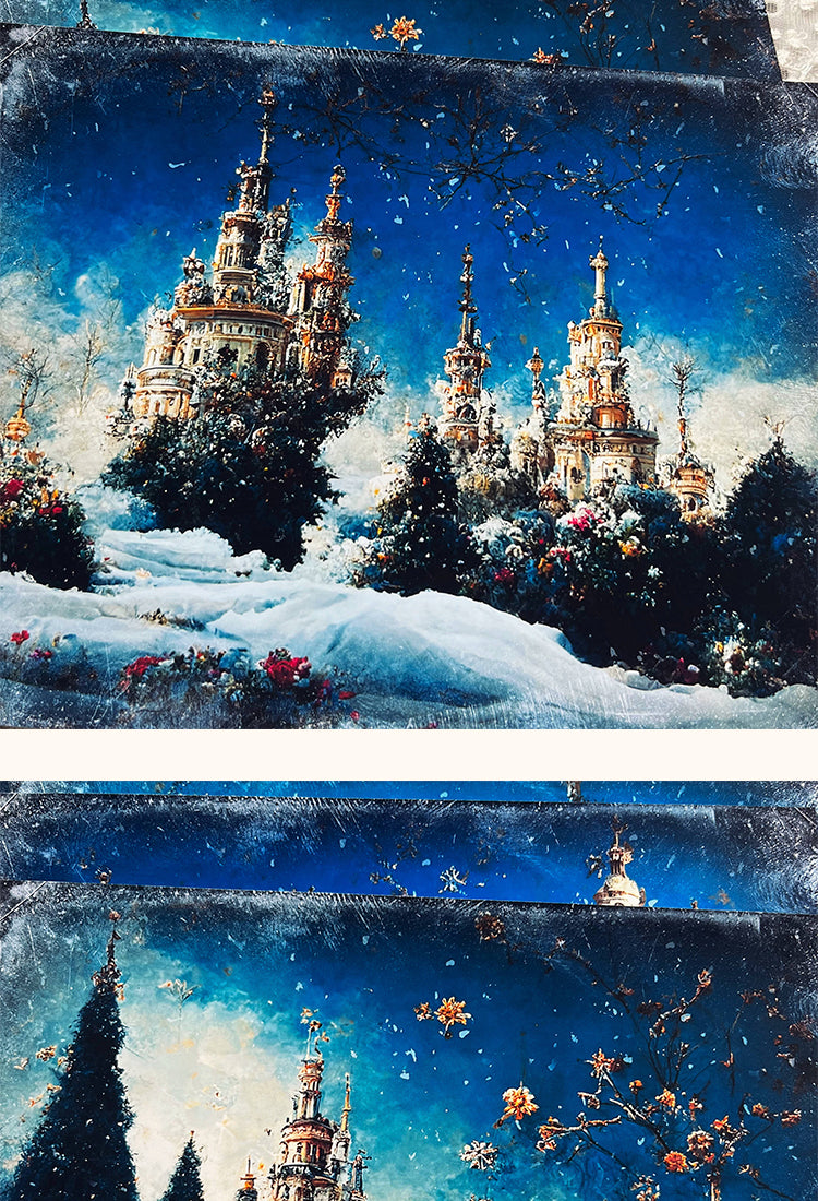 5Ice Castle Landscape Background Scrapbook Paper2