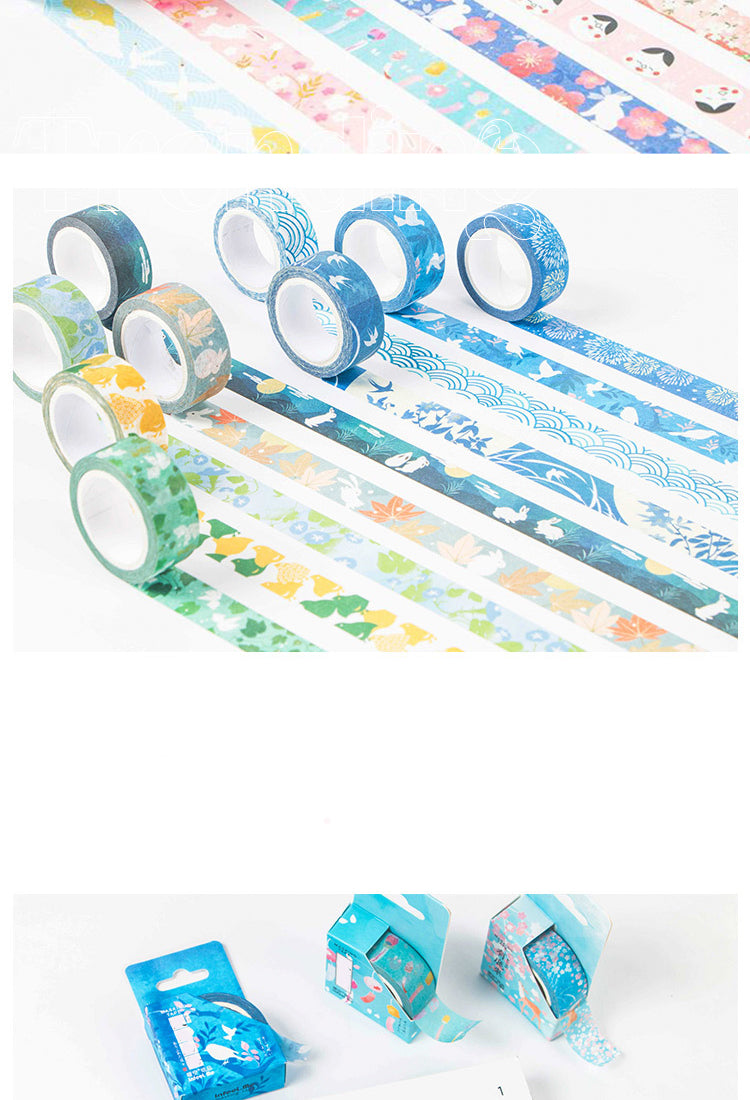 5Japanese-style Washi Tape with Plants Animals Sea and Fireworks2