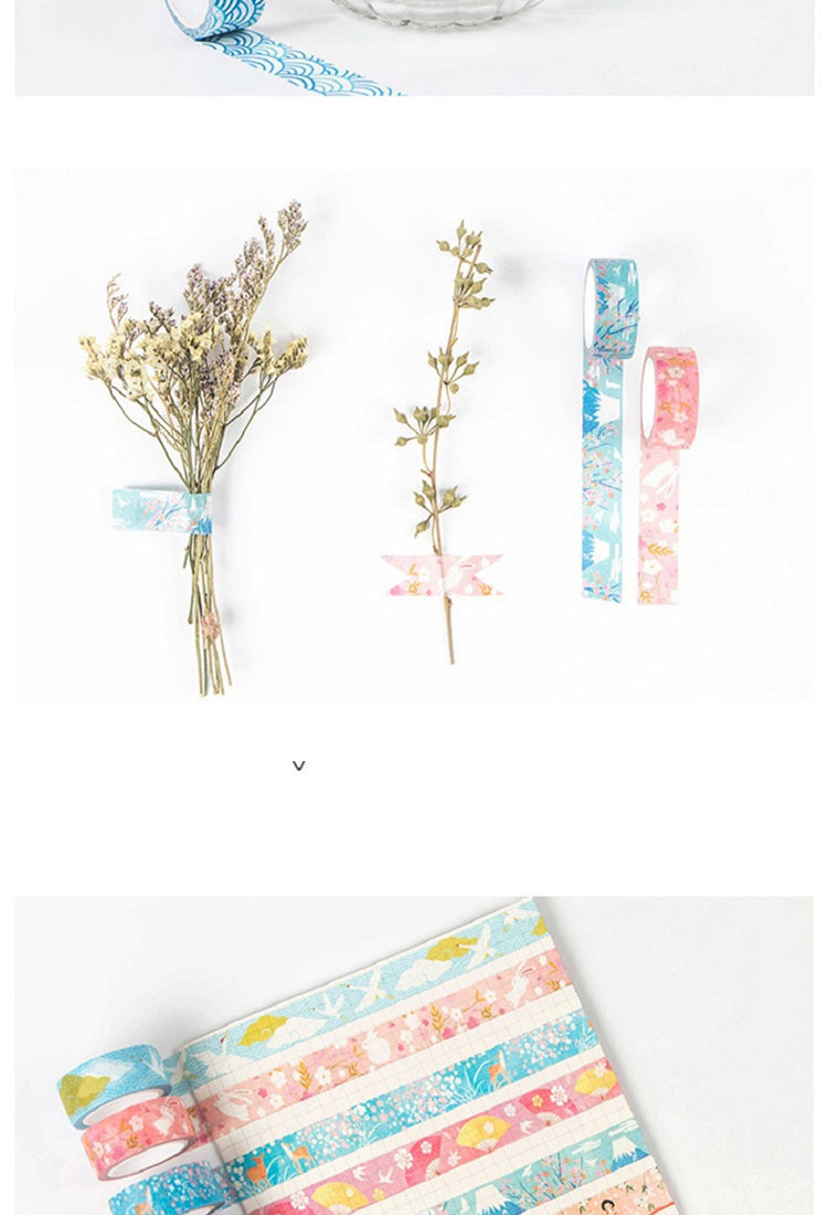 5Japanese-style Washi Tape with Plants Animals Sea and Fireworks6