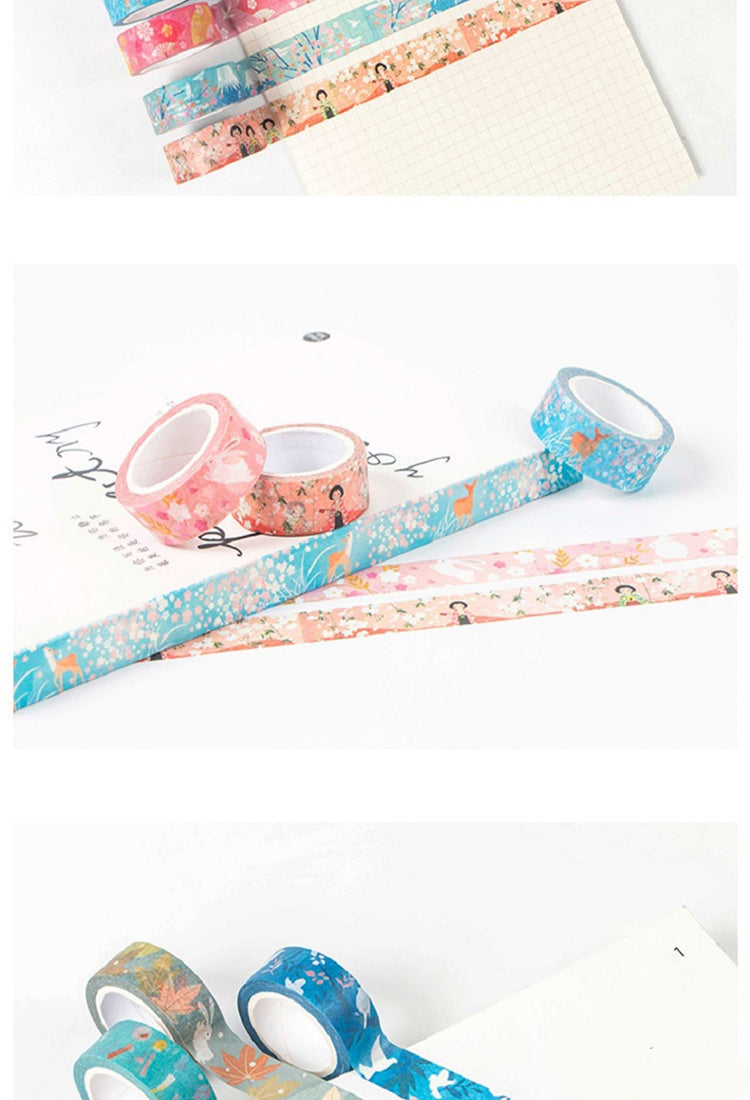 5Japanese-style Washi Tape with Plants Animals Sea and Fireworks7