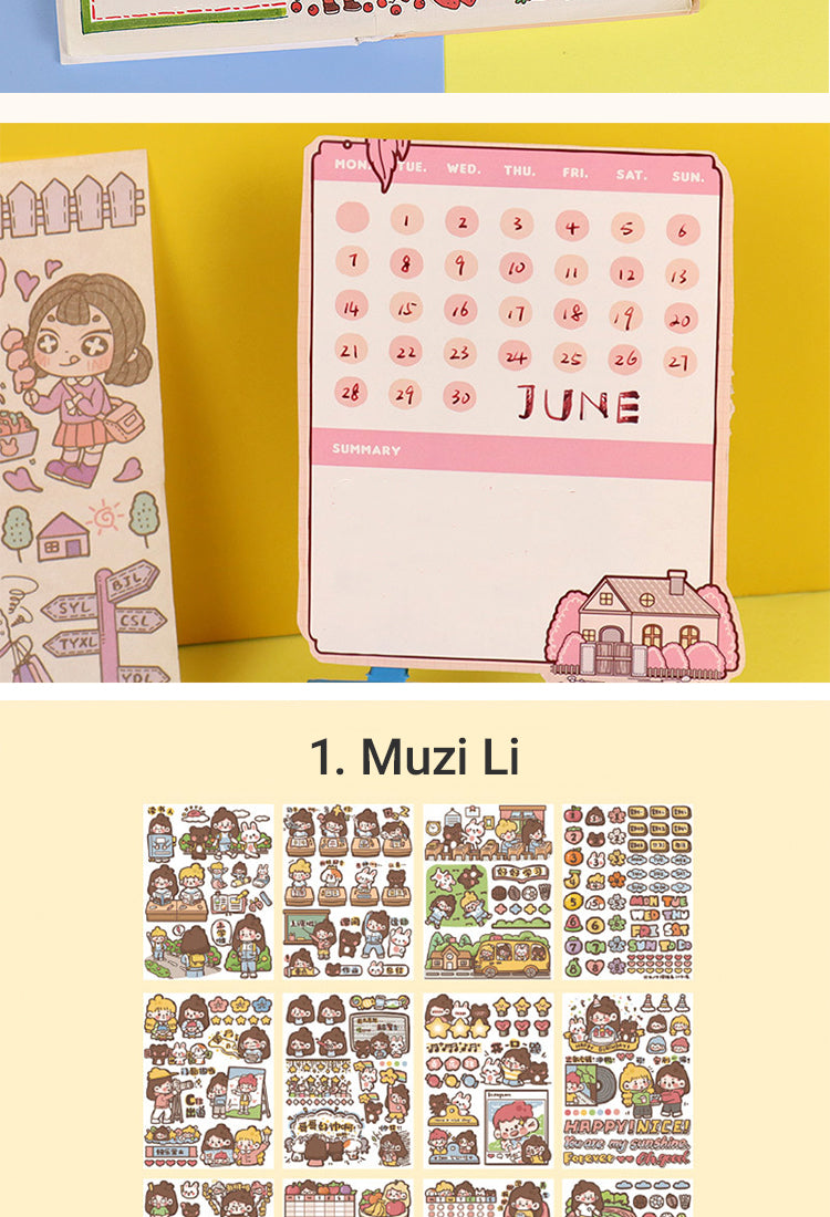 5Kawaii Cartoon Handmade DIY Washi Stickers4