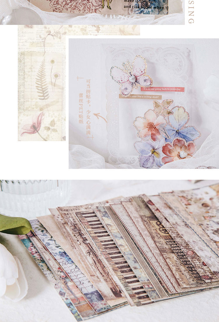 5Lace Waltz Series Vintage Scrapbook Paper Pack2