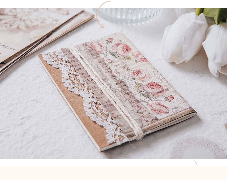 5Lace Waltz Series Vintage Scrapbook Paper Pack9