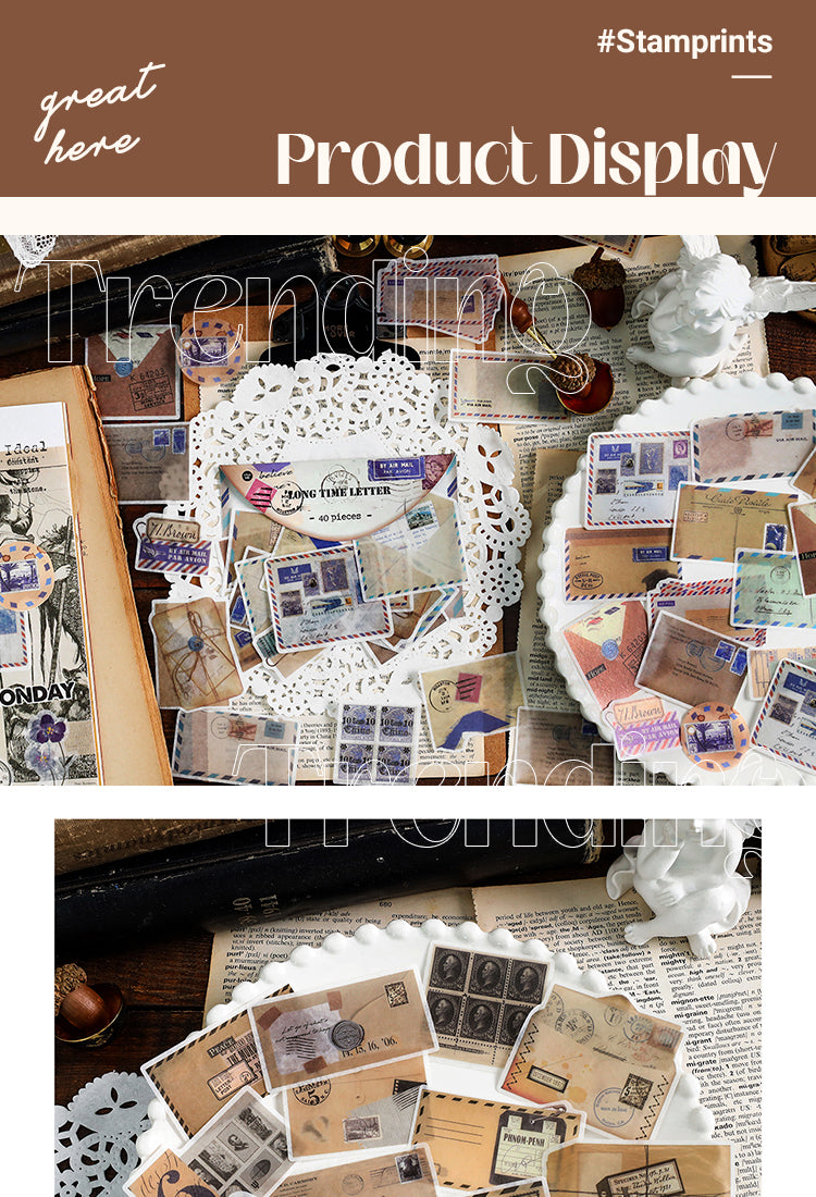 5Letter Washi Paper Decorative Sticker Pack-Label Bill Stamp1