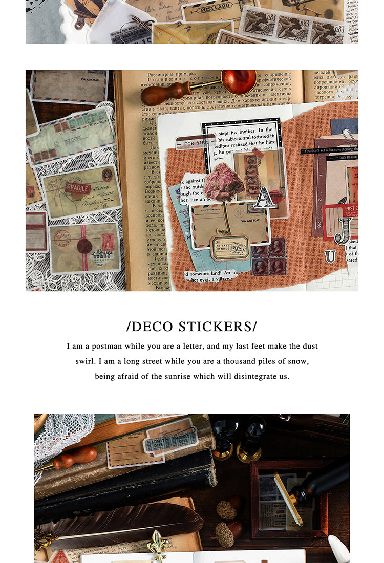 5Letter Washi Paper Decorative Sticker Pack-Label Bill Stamp2