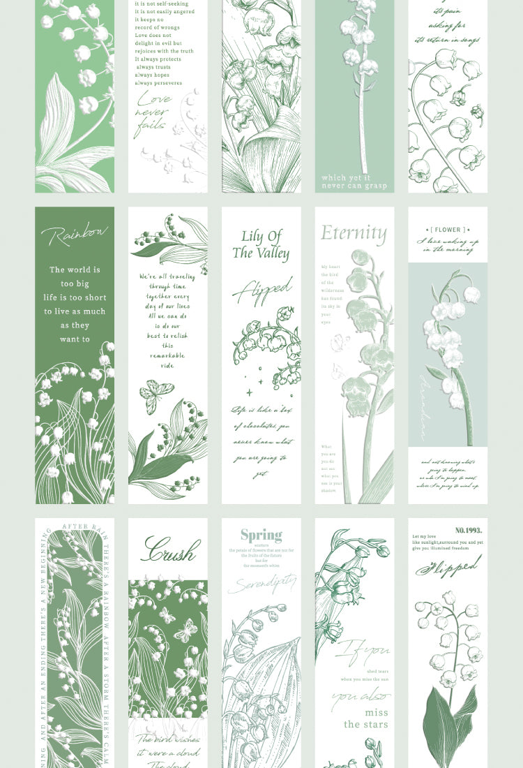 5Lily of the Valley Letterpress Bookmarks10