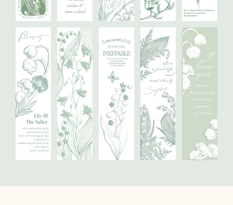 5Lily of the Valley Letterpress Bookmarks11