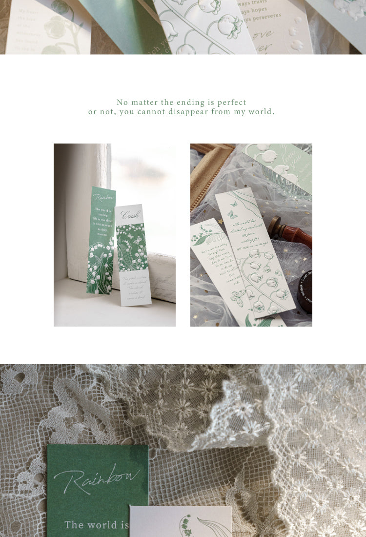 5Lily of the Valley Letterpress Bookmarks8