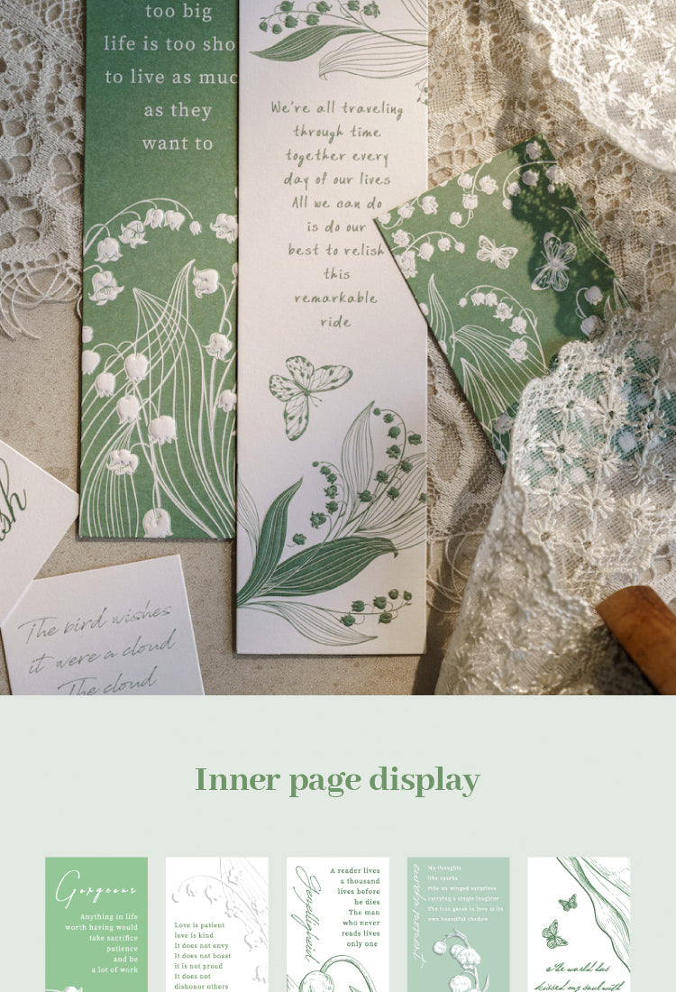 5Lily of the Valley Letterpress Bookmarks9