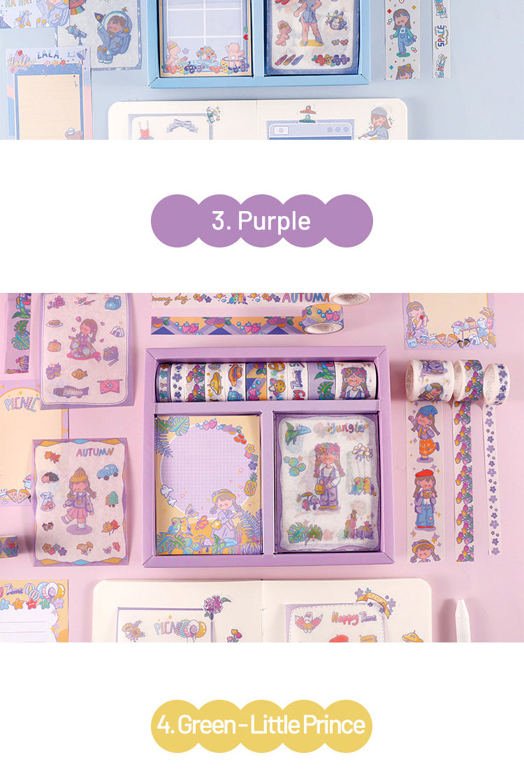5Little Prince and Girl Cartoon Scrapbook Kit6