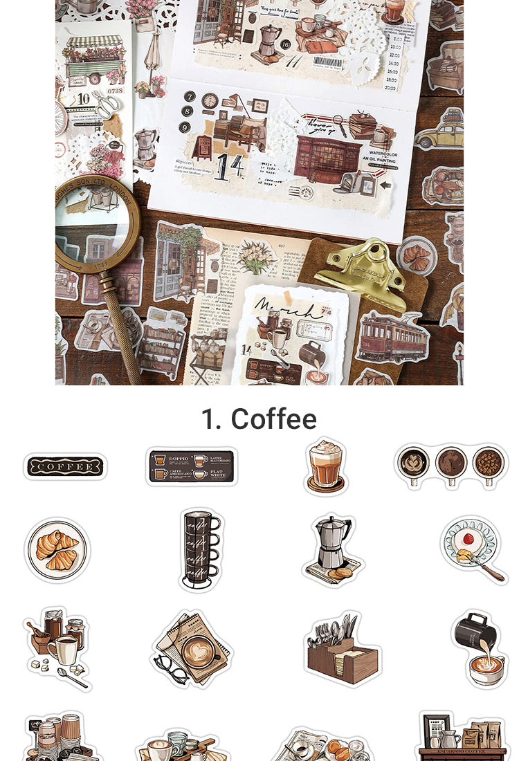 5Love the World Again Daily Items Sticker Pack-Coffee, Flowers, Books, Sofa6