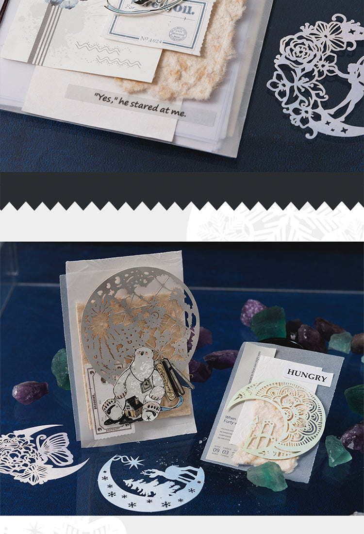 5Lunar Phase-themed Exquisite Cutout Decorative Paper4