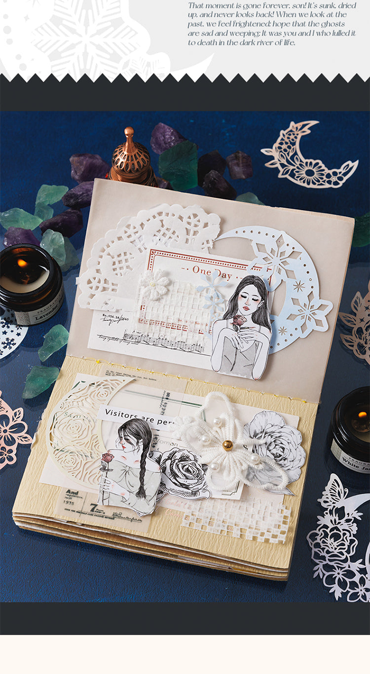 5Lunar Phase-themed Exquisite Cutout Decorative Paper5