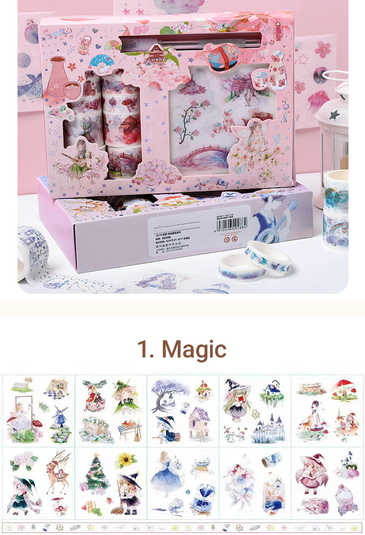 5Magical Girl Cherry Blossom Celestial Cartoon Scrapbook Kit3