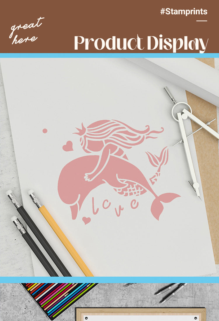 5Marine Life Hollow Painting Stencil Set1