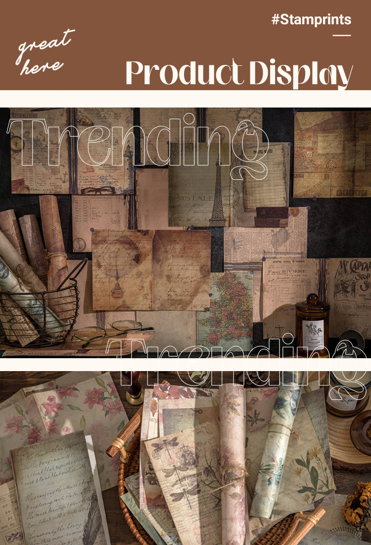 5Memory Notes Series Retro Nostalgic Scrapbook Paper1