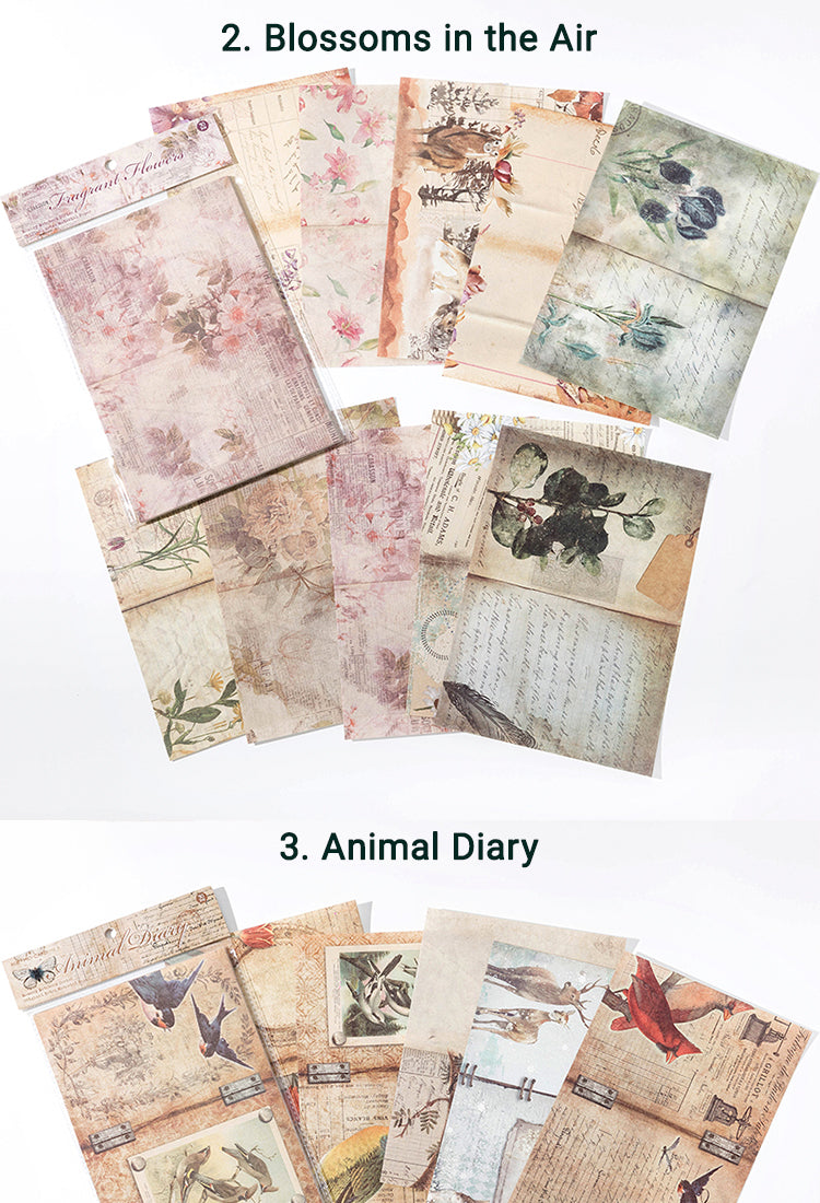 5Memory Notes Series Retro Nostalgic Scrapbook Paper11