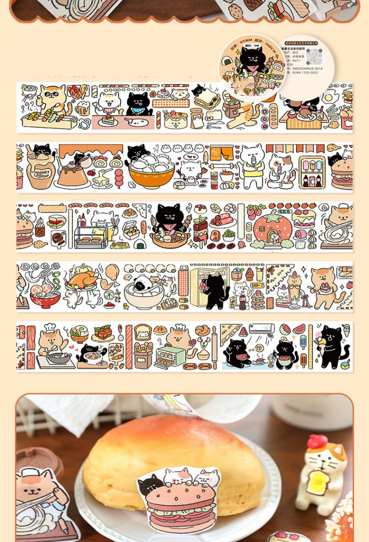 5Mew Mew's Life Cartoon Cat Washi Tape4