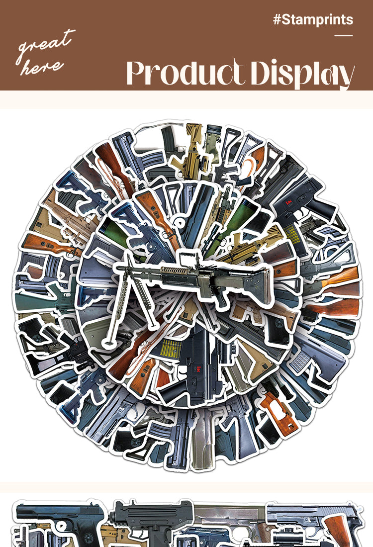 5Military Firearm Vinyl Stickers1