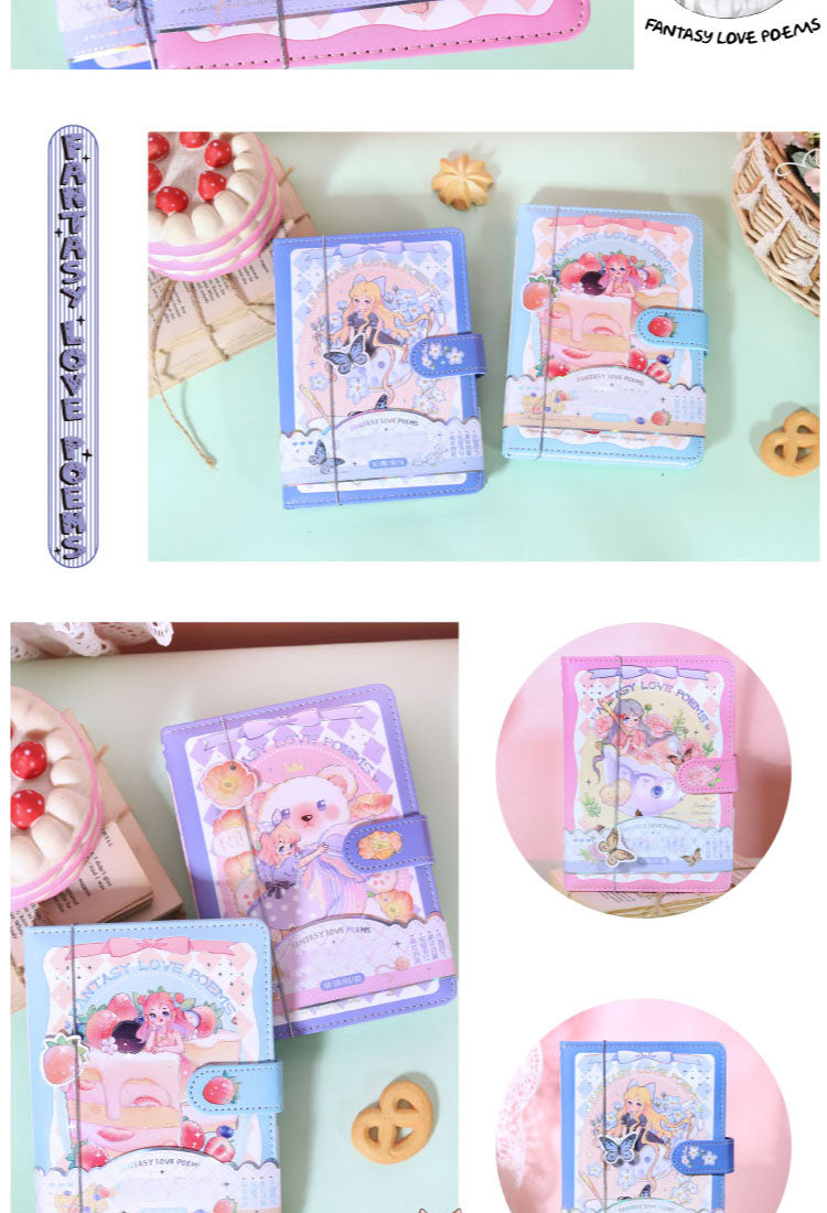 5Molly Sweet Dreams Series Cartoon Girl Magnetic Buckle Diary Notebook2
