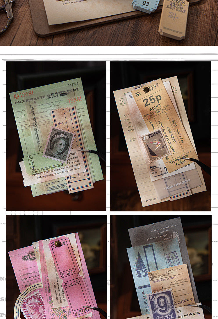 5Multi-Size Travel Ticket Decorative Paper3