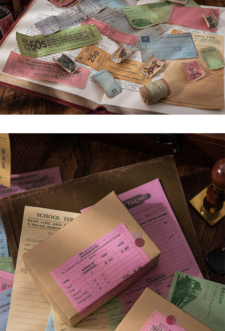 5Multi-Size Travel Ticket Decorative Paper5