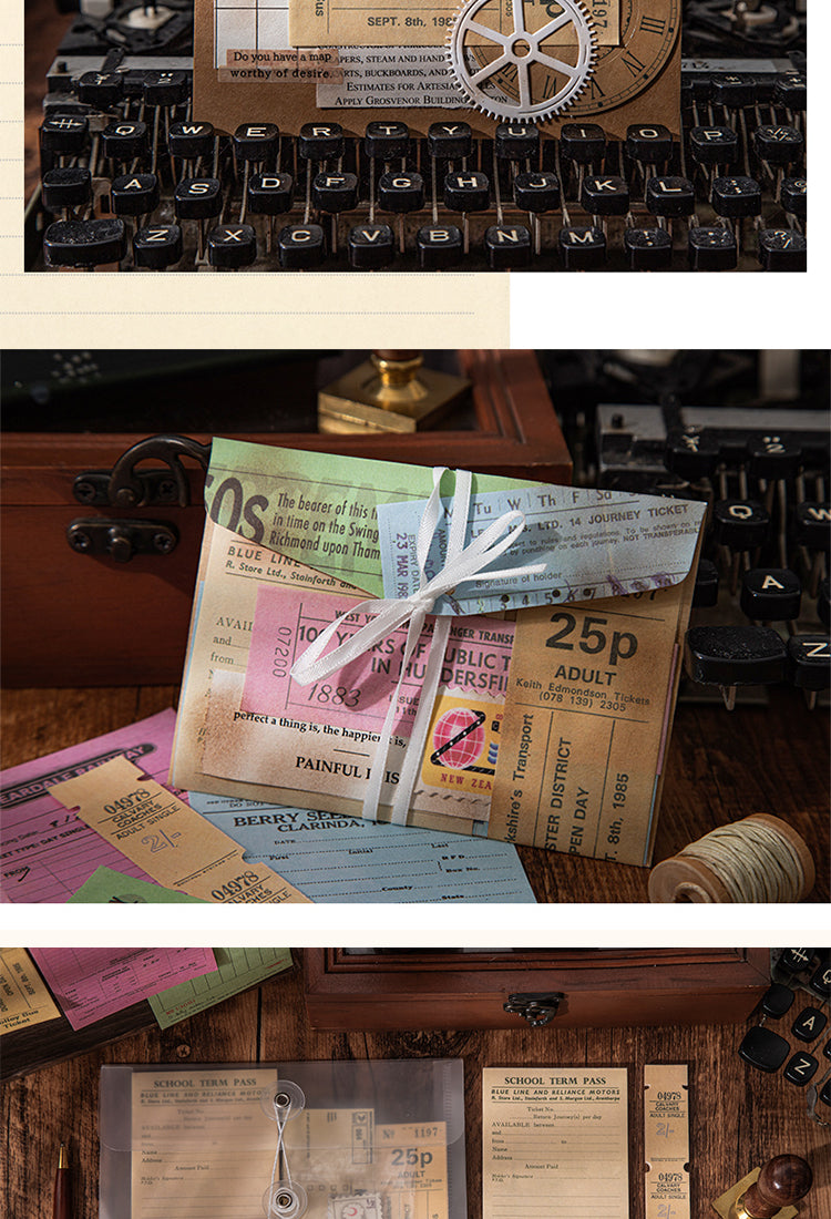 5Multi-Size Travel Ticket Decorative Paper7
