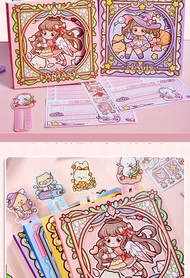 5Mysterious Kingdom Series Cute Girl Square Diary Journal5