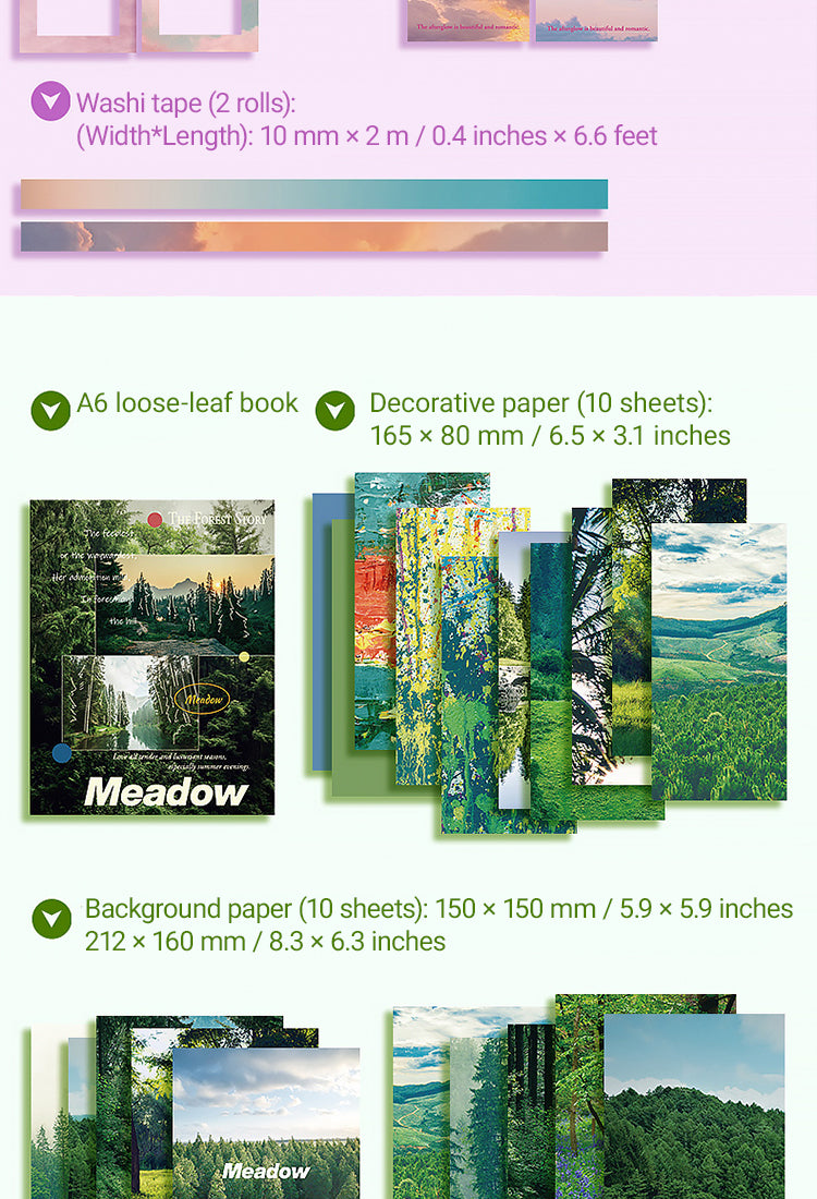 5Natural Landscape Series Gift Box Loose Leaf Journal Set8