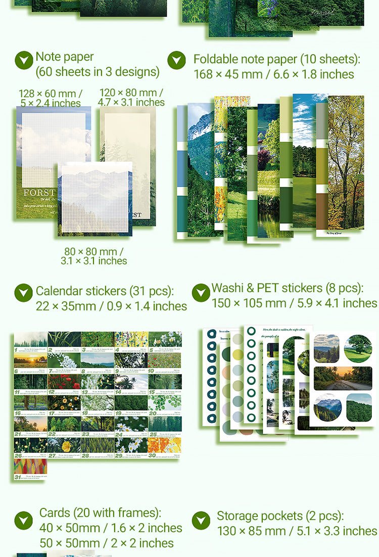 5Natural Landscape Series Gift Box Loose Leaf Journal Set9