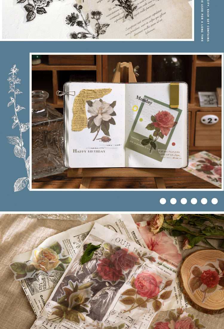 5No.4 Florist Vintage Floral Plant Sticker Pack4