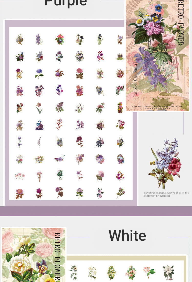 5No.4 Florist Vintage Floral Plant Sticker Pack8