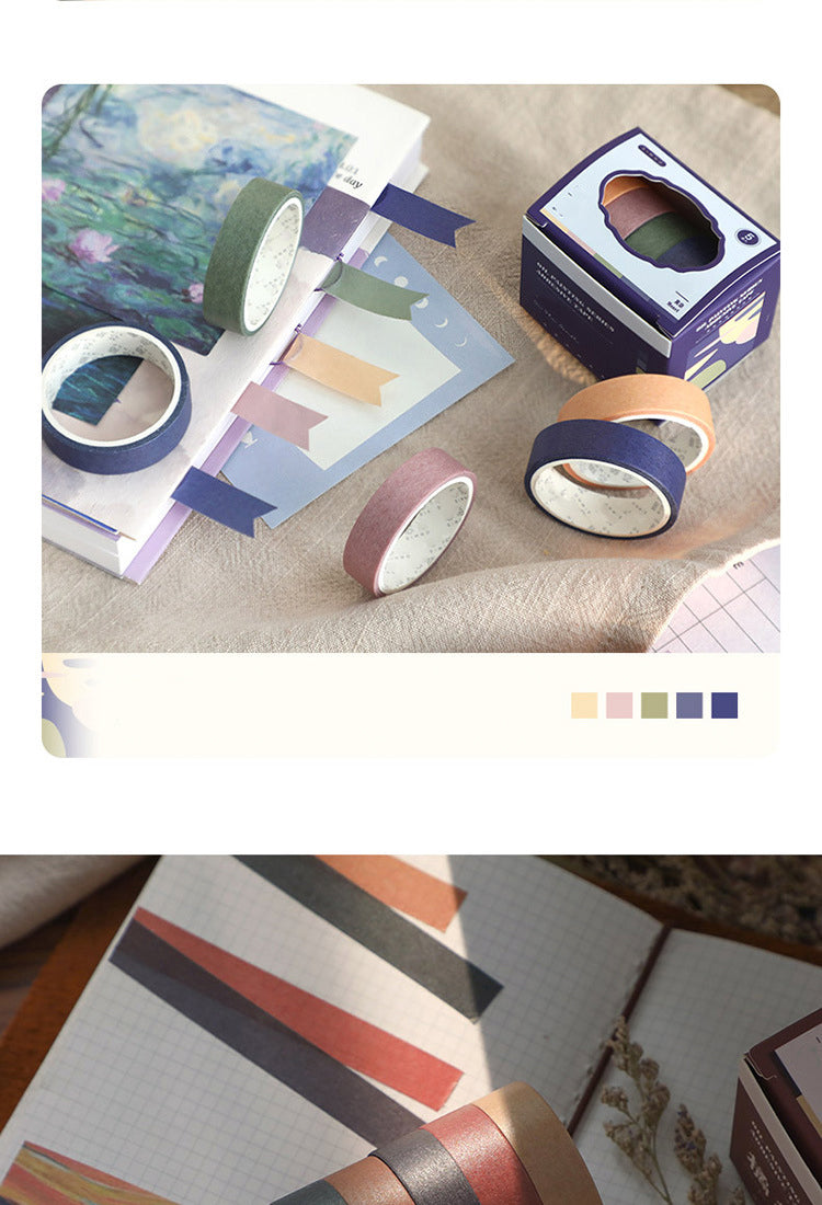 5Oil Painting Series Solid Color Washi Tape Set8