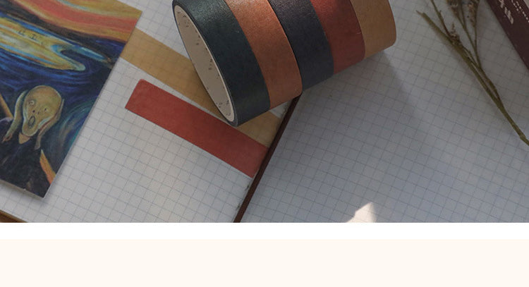5Oil Painting Series Solid Color Washi Tape Set9