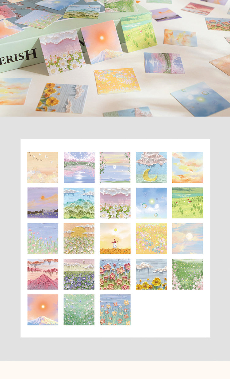 5Oil Painting and Sky Landscape Stickers6