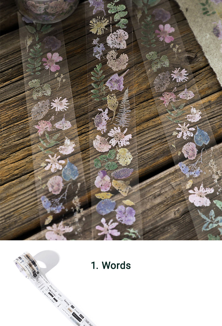 5PET Decorative Tape - Words, Flowers, Film, Manuscript10