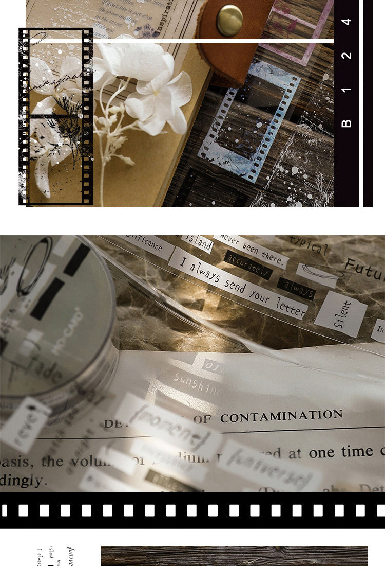 5PET Decorative Tape - Words, Flowers, Film, Manuscript8