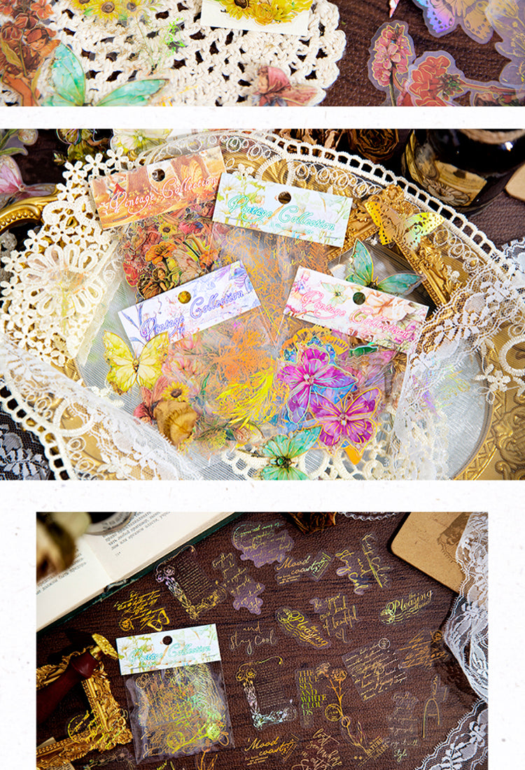 Colorful 3D Stickers with Foil Gold - Fairy Animal