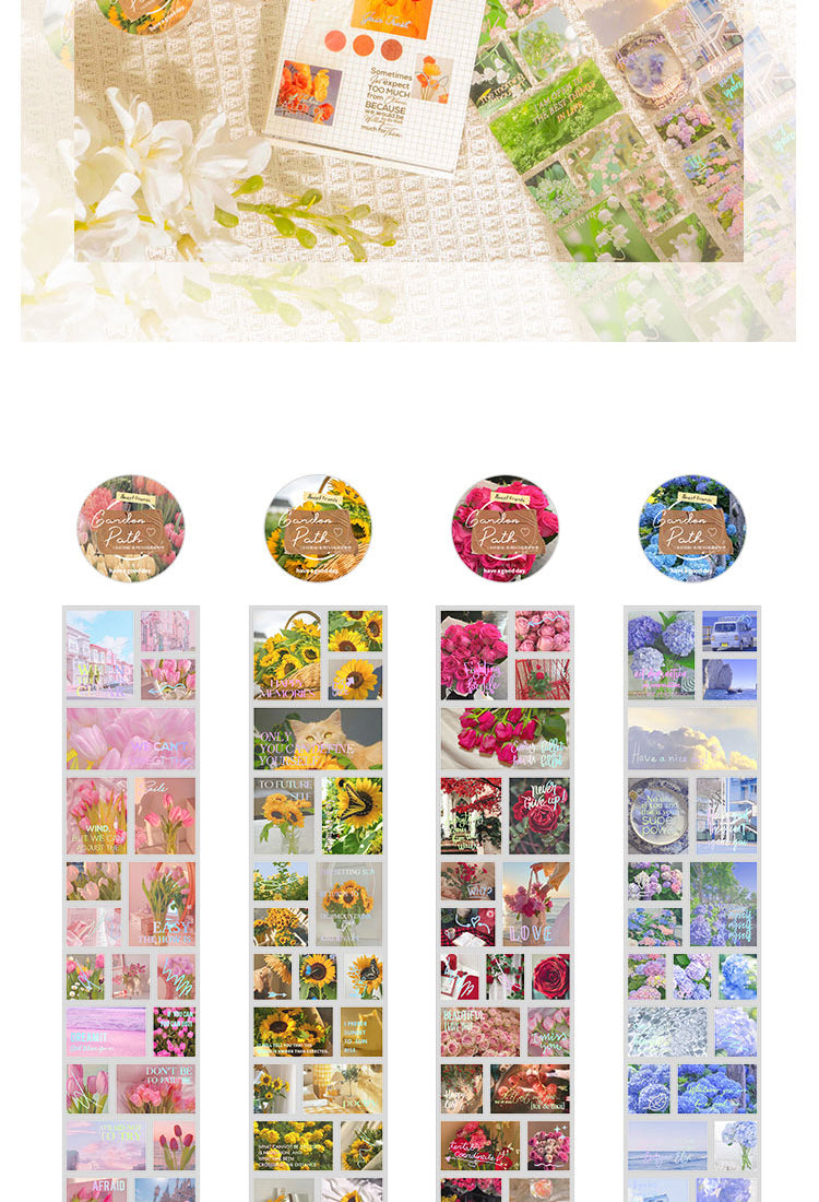 5Path Garden Flower Plant Sticker Tape6