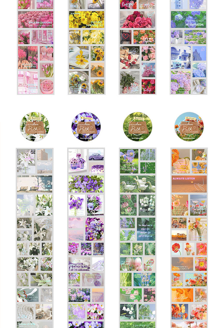 5Path Garden Flower Plant Sticker Tape7