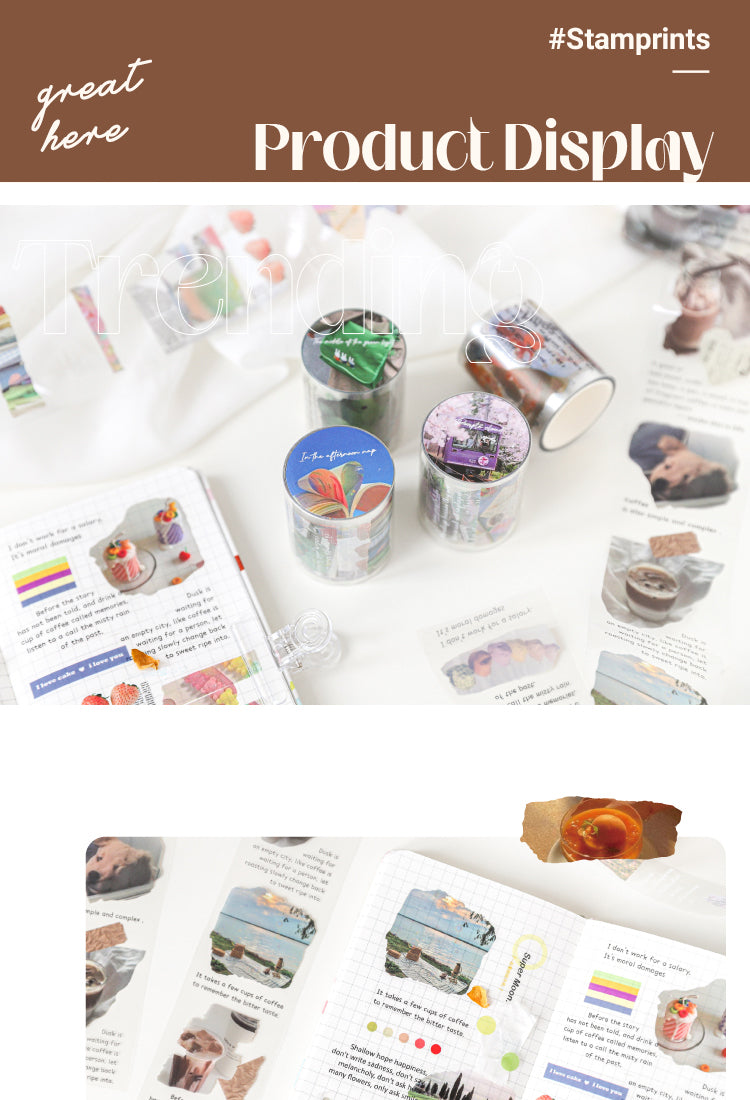 5Photo and Text PET Tape for Coffee Travel Food1