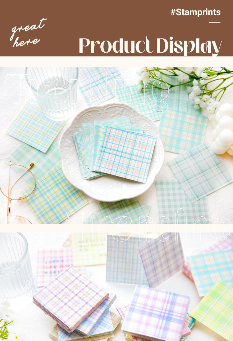 5Plaid Notes Scrapbook Paper1