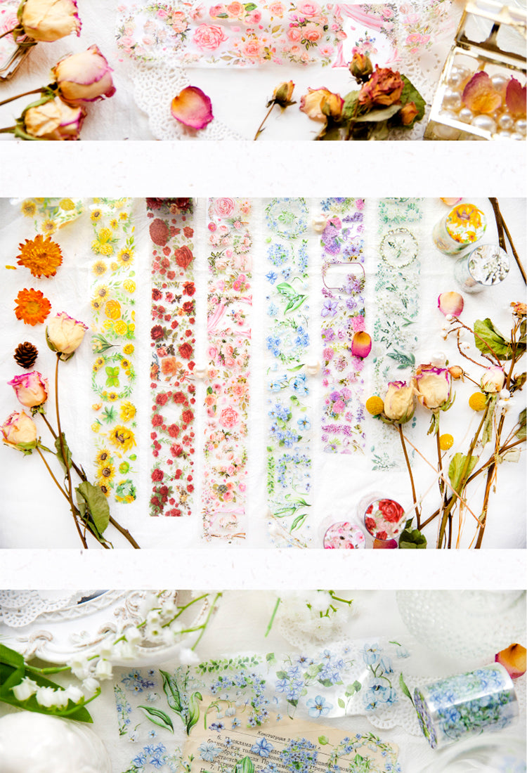 5Plant a Rose Series Vintage Floral Decorative Tape4