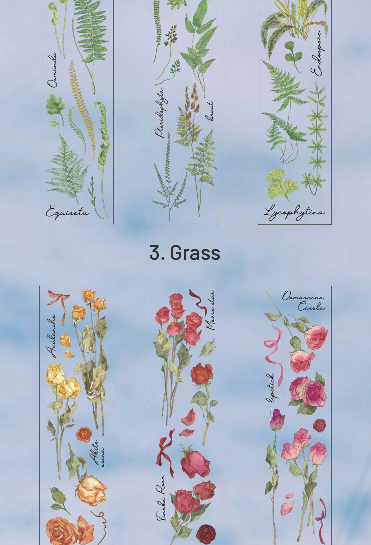 5Plant and Butterfly PET Clear Sticker10