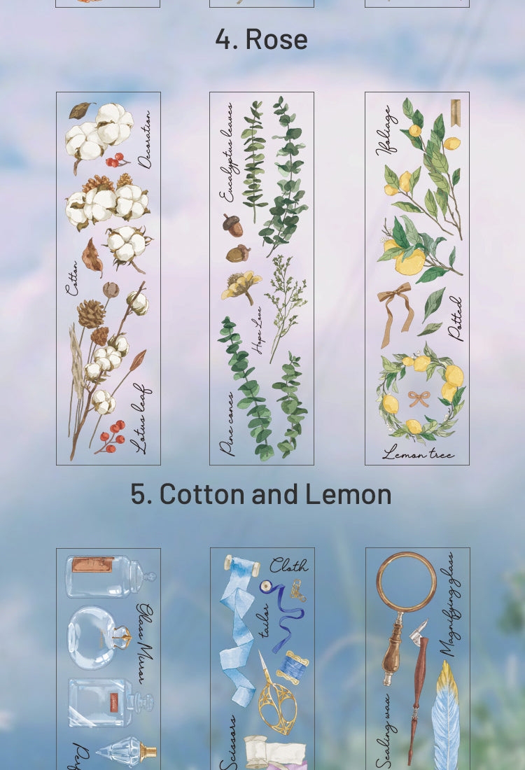 5Plant and Butterfly PET Clear Sticker11