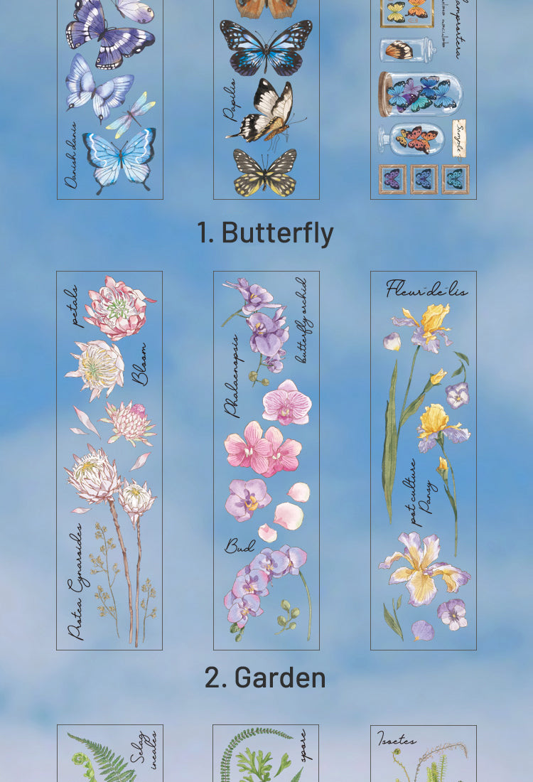 5Plant and Butterfly PET Clear Sticker9