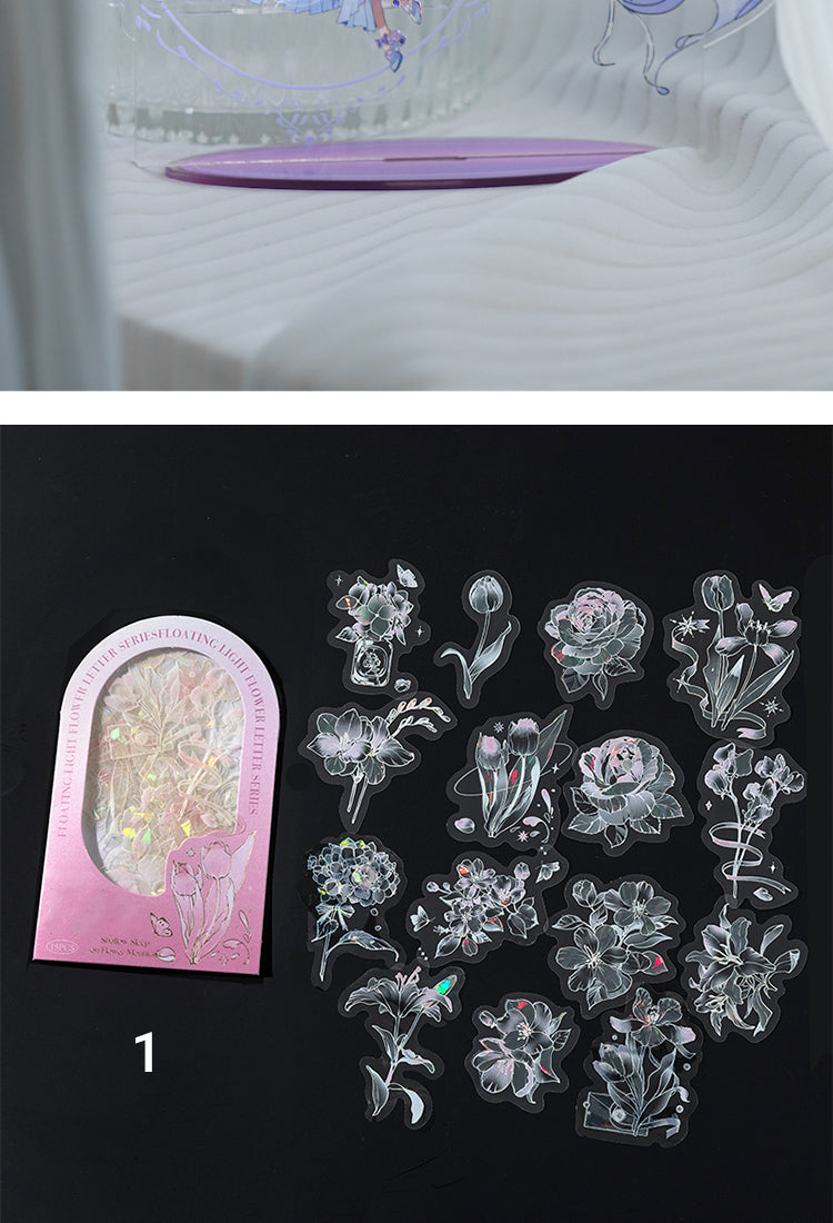5Plant and Flower PET Holographic Hot Stamping Stickers7